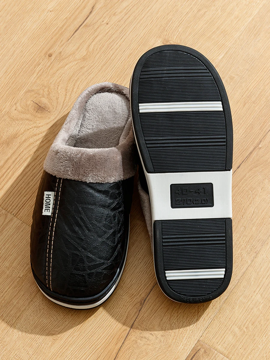 Pantofole Uomo In Cotone Con Memory Foam – Calde E Impermeabili – Suola In PU – Taglie Forti – Antiscivolo Per Casa