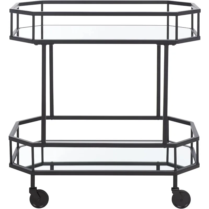 

Safavieh Home Collection Silva Black 2-Tier Octagon Bar Cart Bar & Serving Carts Home Bar Furniture