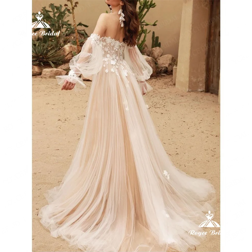 Roycebridal Sweetheart A Line Wedding Dress 2025 Lace Court Train Wedding Gown vestidos de boda para fiestasvestidos elegantesBr