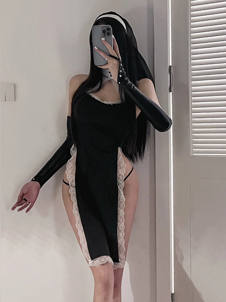 

Сексуальный костюм медсестры, комплект для вечеринок, ночных клубов и сцены, костюм монахини для косплея, одежда для женщин, мода лето 2023