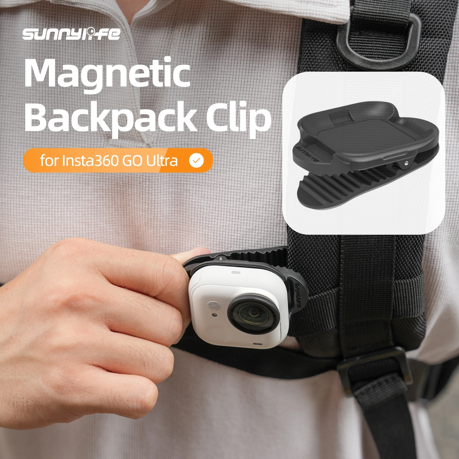 Für Insta360 Gehen Ultra Rucksack Clip Magnetische Halter Quick Release Sport Kamera Hut Clip Feste Halterung Klemme Kamera Zubehör