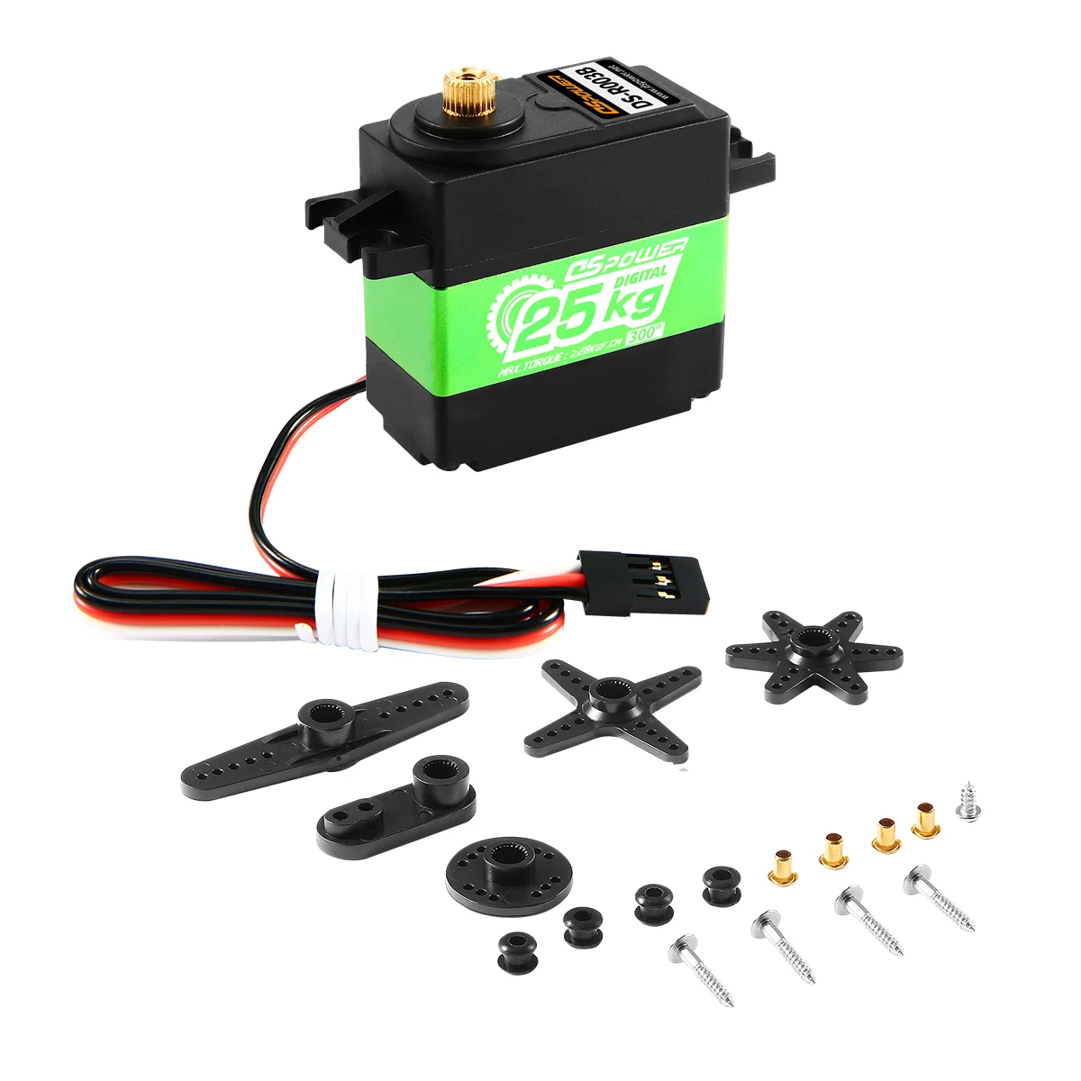 DSpower 25 kg metalen tandwiel 300 °   Hoge Prestaties Digitale Standaard Servo 6.0 ~ 8.4V voor 1/8 1/10 RC Auto Robot Boot Helikopter Speelgoed deel