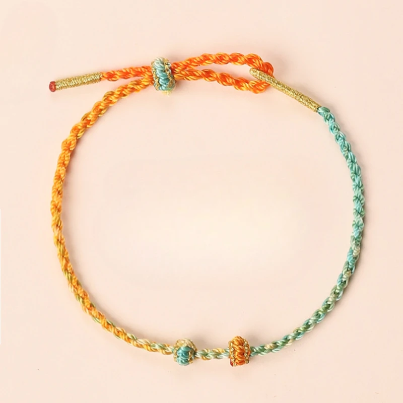 2MM Fashionable DIY Hand Woven Adjustable Bracelets Men's and Women's Manual Rope Chains Wrist Strap Party Jewelry