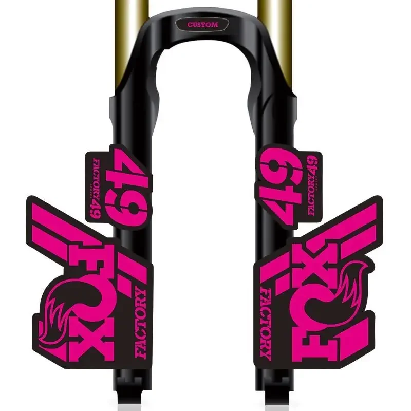 Fox49 2020 Vordergabel-Aufkleber, 1 Paar wasserdichte, sonnenbeständige MTB-Aufkleber, Zubehör zur Modifikation von Mountainbikes – Detail 4