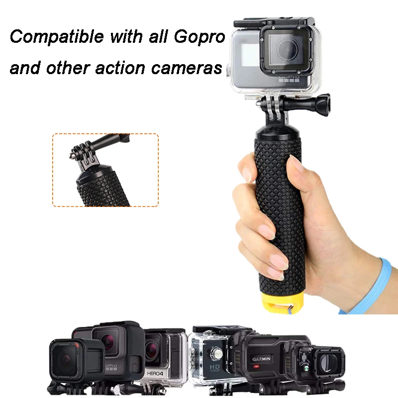 Action Camera Acqua Galleggiante Impugnatura Per Gopro Hero 13 12 11 10 9 8 Xiaomi Yi SJ4000 DJI Osmo Galleggiante Maniglia di Montaggio Accessori