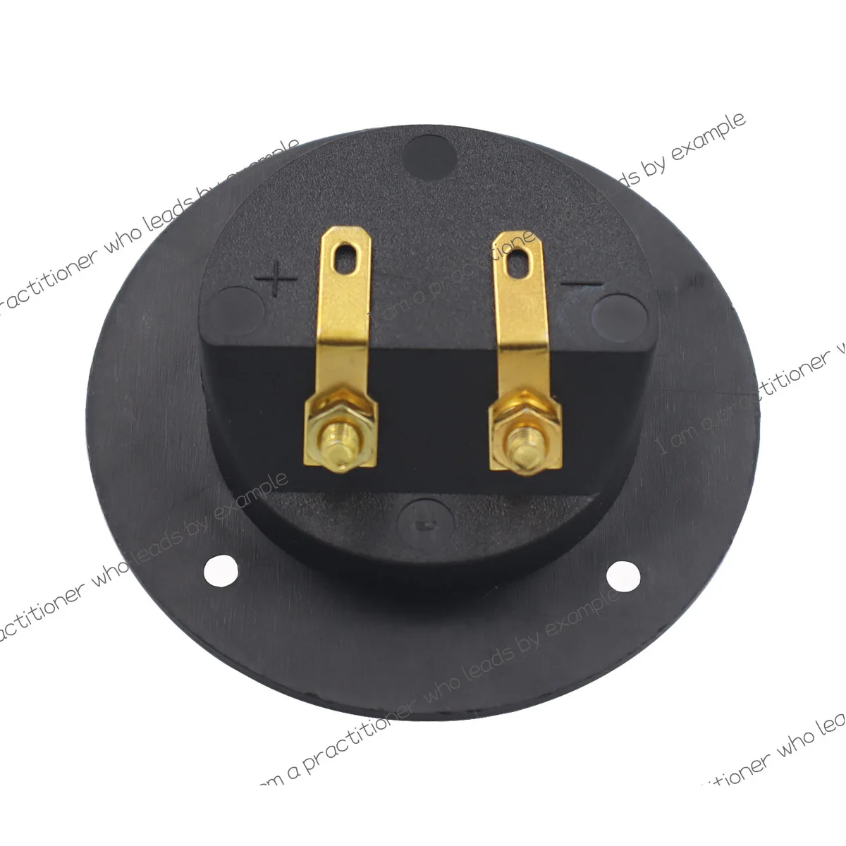 Car audio subwoofer junction box, two gold-plated audio junction clip, round push-type junction box