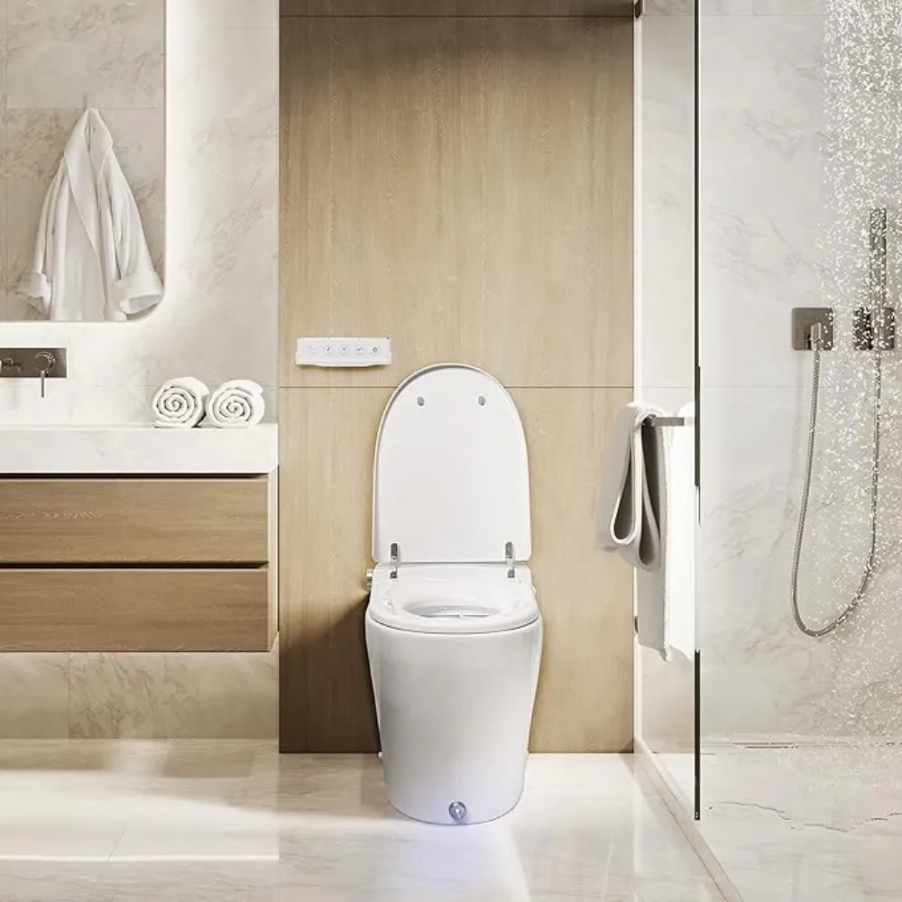 Smart Toilet, Dryer, Seat – Quick Drying Cyclone-Dri Tech, Walk Away Auto Power-Flush, Automatic Intelligent Toilets