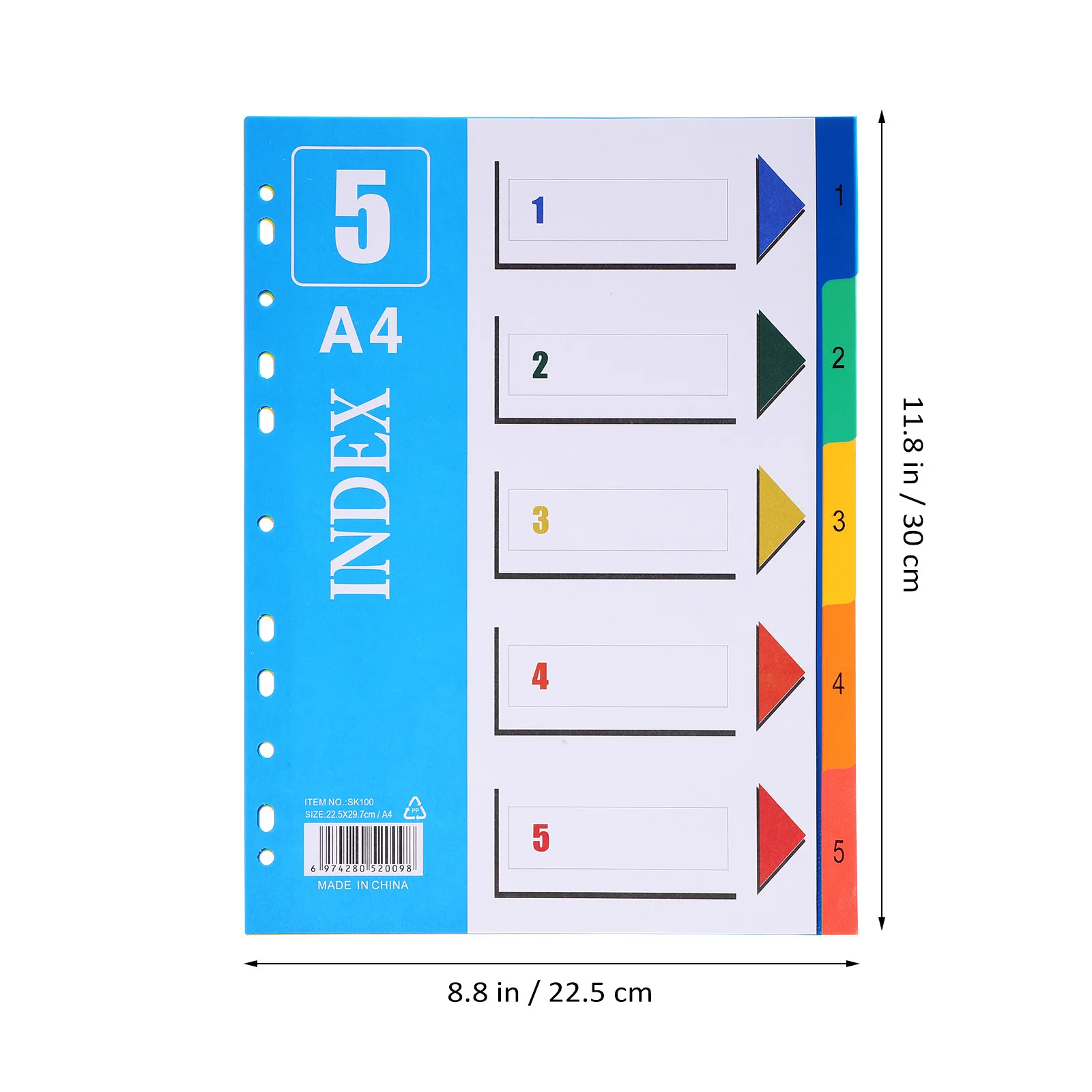 2 قطعة فواصل المجلدات A4 فواصل مؤشر دفتر لعلامات تبويب تصنيف موضوع الموثق المنظمون علامات صفحة المكتب البلاستيك