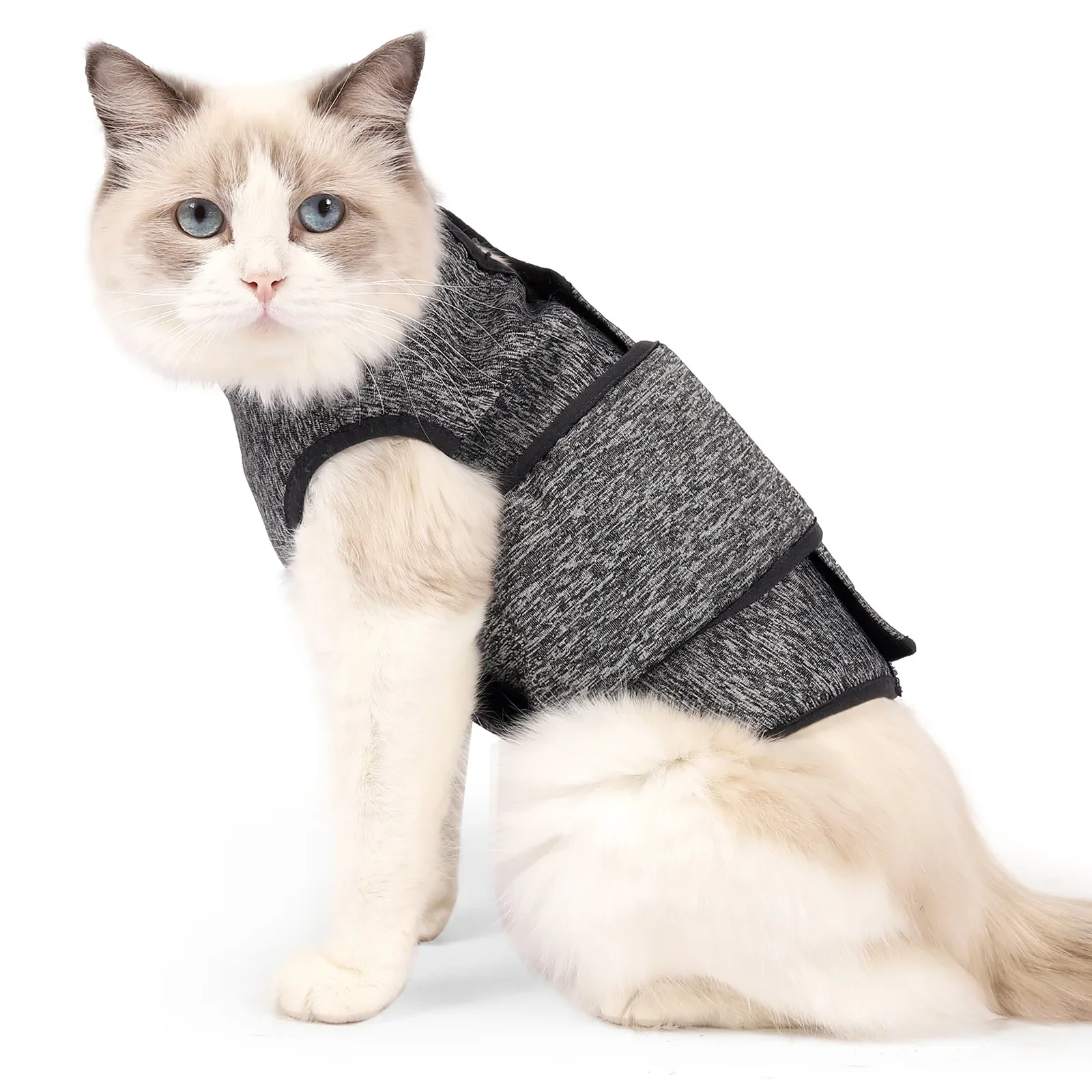 Cats Clothing Anxiety Jacket Thunder Stress Anxiety Relief Coat for Pet Emotional Comfort Clothes Safety Vest Recovery Suit