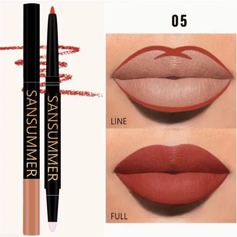 Matte Eyeliner Eyeliner 6 Color Lip Liner Soft Texture Eyeshadow Eyeliner Waterproof Lipstick Pen Matte Lipstick Bright Color