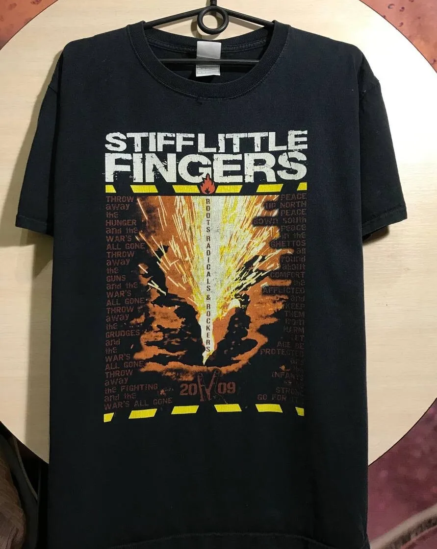 Vintage Stiff Little Fingers Band Album Black T Shirt All Size S to 5Xl AR1382