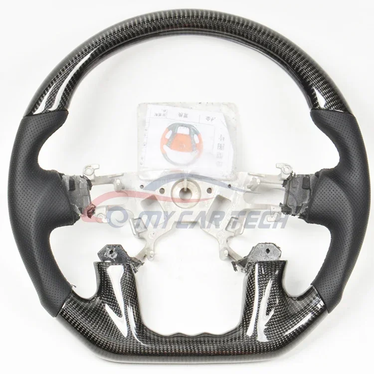 

Black Carbon Fiber Steering Wheel Leathered For N Issan Patrol Safari Y61 Y62 Accessories Steering Wheel