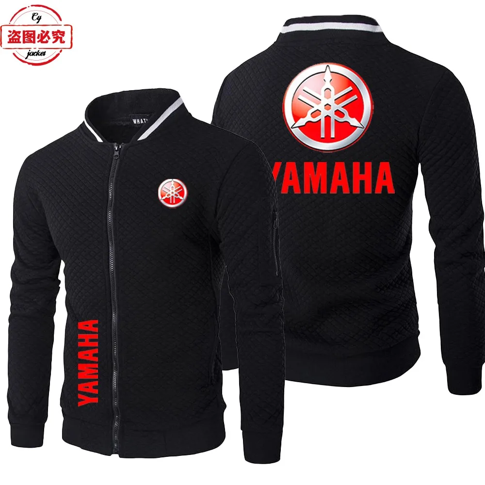 

European Size Yamaha Motorcycle Logo Racing Suit Jacket Men's Top Zipper Stand Up Collar Cardigan Jacket Team Cycling Suit