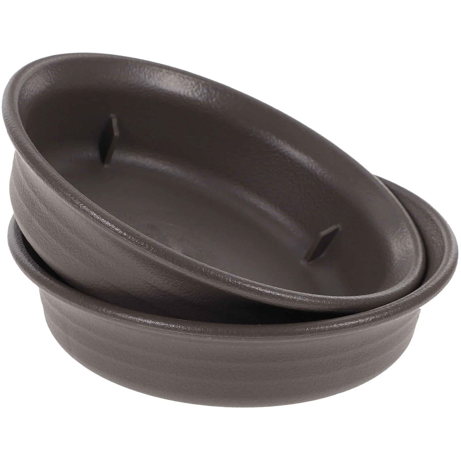 2 قطعة صلصة النباتات البلاستيكية الراتنج صينية أصيص زهور مستدير قاعدة مجمع المياه داخلي في الهواء الطلق البستنة صينية تنقيط صواني أصيص زهور