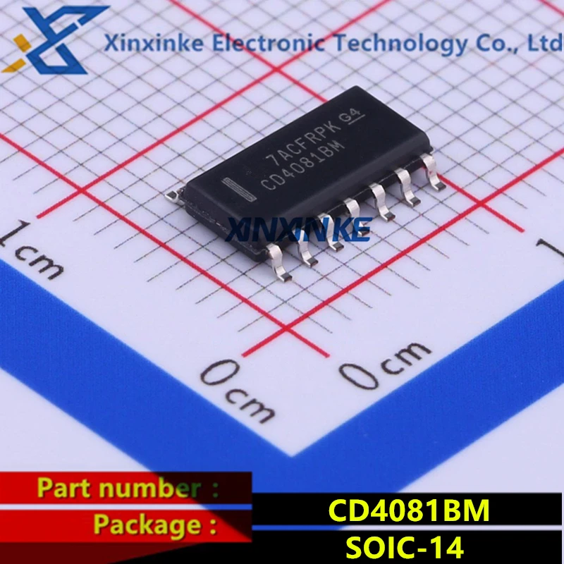 

CD4081BM CD4081 SOIC-14 CMOS Single-Function Logic Gates Quad 2-Input Brand New Original