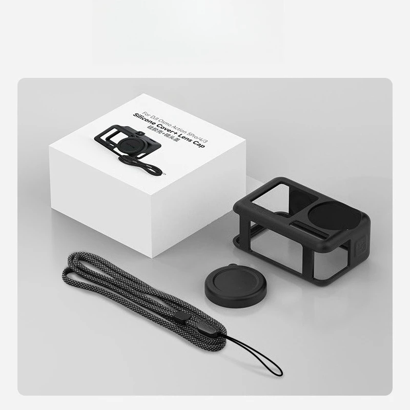 High Quality Soft Silicone Case for DJI OSMO Action 3 4 5pro Lens Cap Camera Drop Proof Protective Case for DJI Action 3 4 5pro
