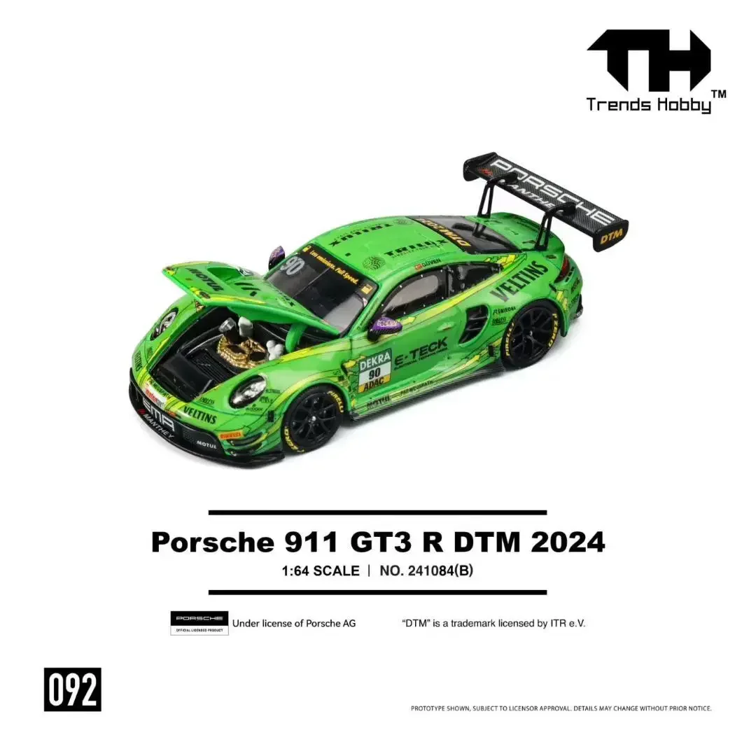 

Предпродажа TH Porsche 1:64 911 GT3 R DTM 2024, открывающийся капюшон, литая под давлением диорама, модель автомобиля, игрушки, траence, хобби
