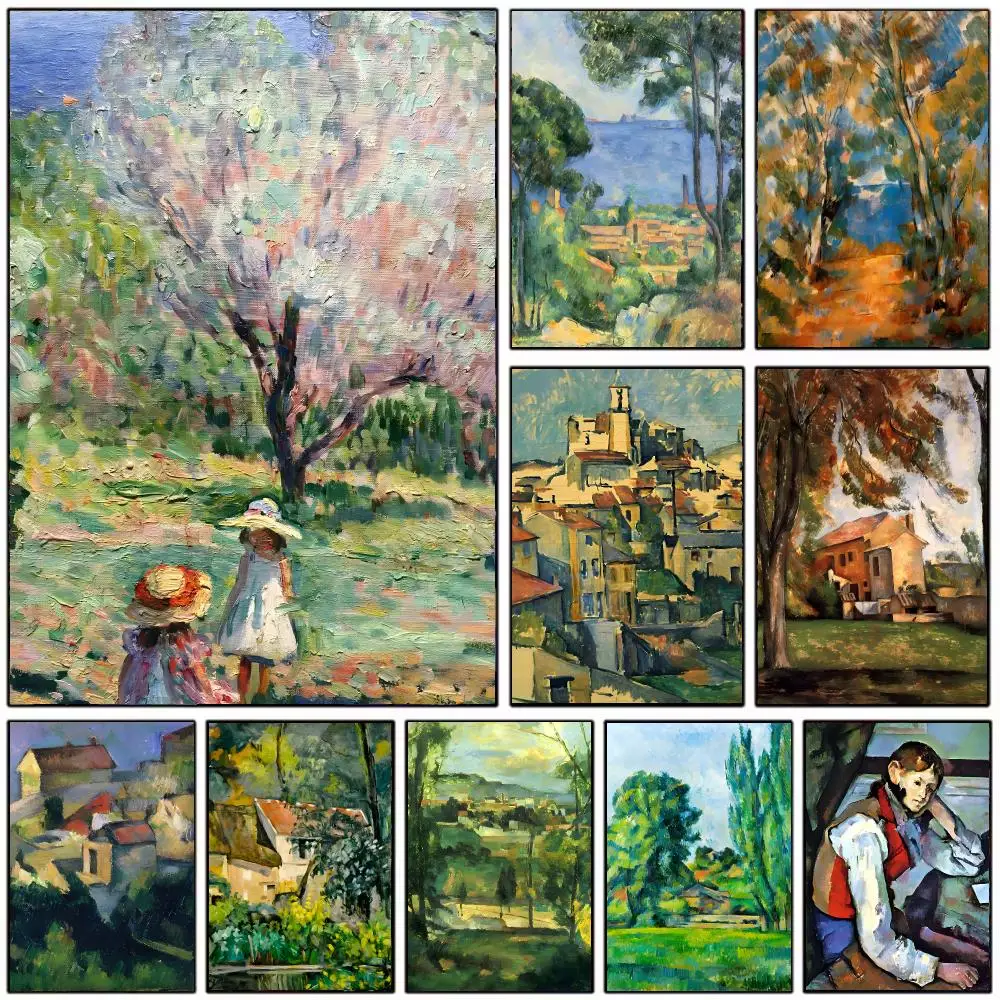 post-impressionist painter P-Paul Cezanne Poster Modern Home Decoration Interior Design & Contemporary Wall Art Collection