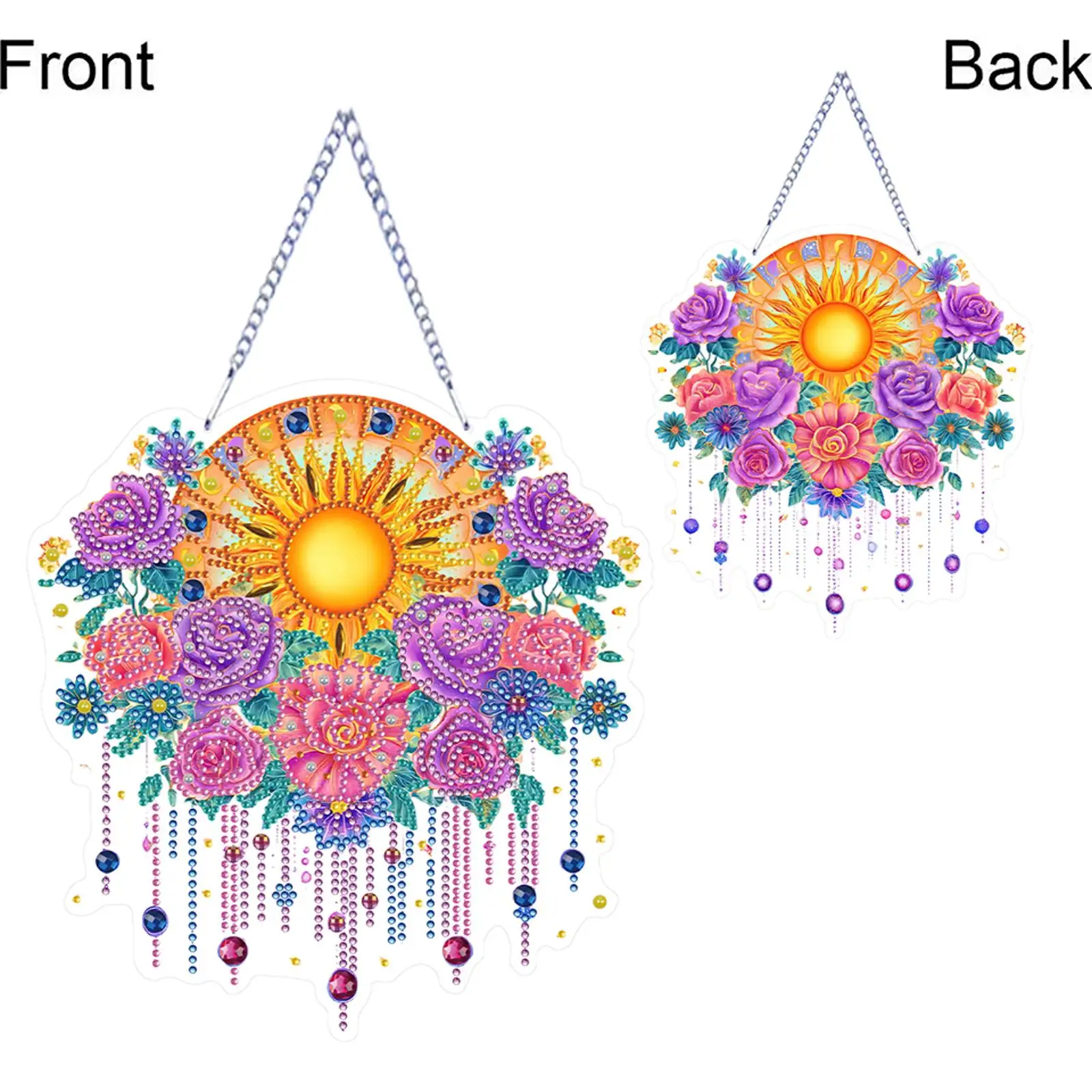 

Acrylic Special Shape Flower Sun 5D DIY Diamond Painting Dots Hanging Pendant