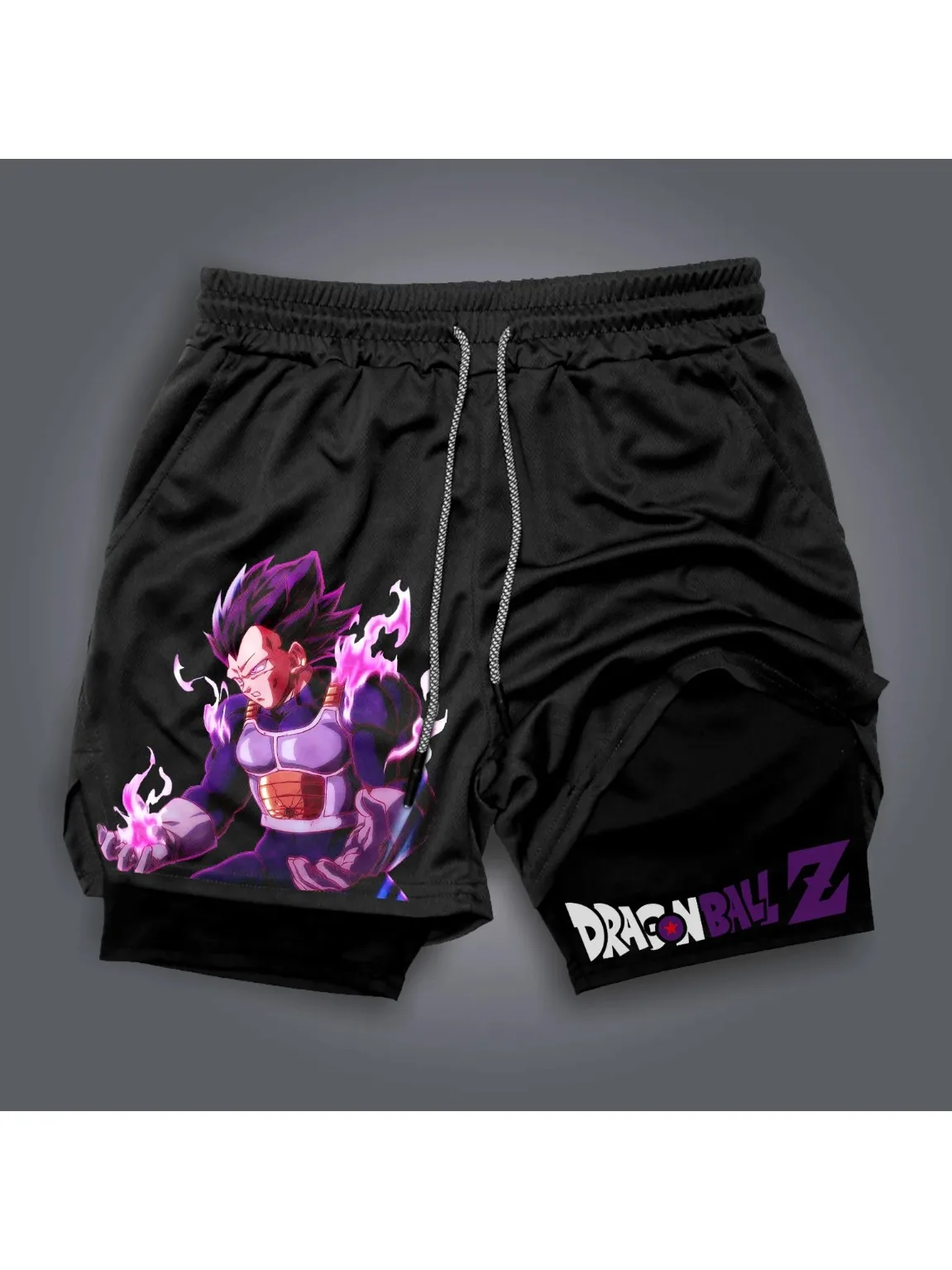 Dragon Ball – short Double couche imprimé périphérique, GOKU, sport américain, confortable, mode été, pantalon ample et respirant pour hommes
