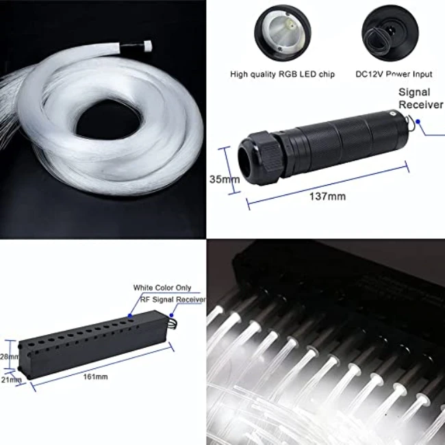 6W Meteor LED Starry Sky Projector Lamp DC12V Car Roof Ambient Light Starlight Headliner Ceiling Star Sky Decoration Light