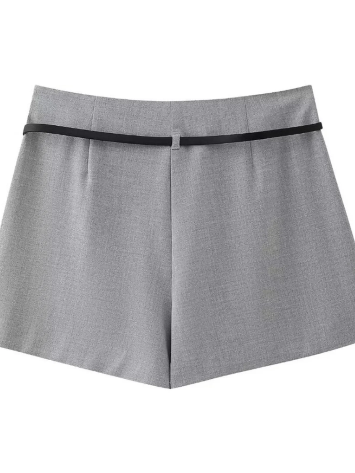 Plones Falda de Cintura Alta Versátiles y Adeazantes para Mujer, Primavera 2024, con Cinturón, Pliegues Anchos, Estilo ...