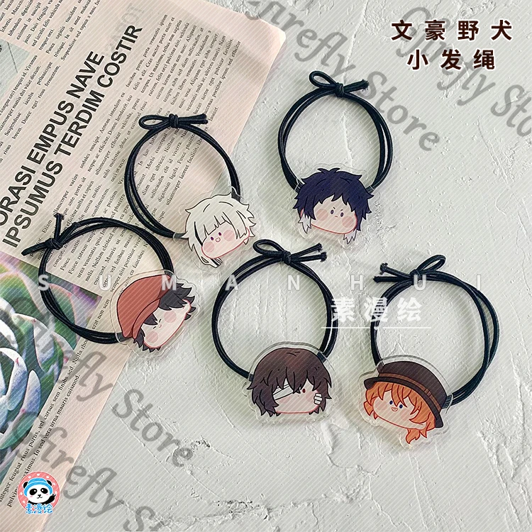 

Bungo Stray Dogs Dazai Osamu Ryunosuke Akutagawa Nakajima Atsushi Cosplay Headwear Headdress Acrylic Ornaments Hairpins Hair Tie