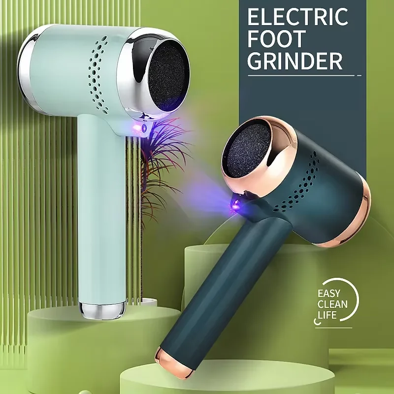كهربائي 360 °   الروتاري ملف القدم الكالس مزيل المهنية آلة طحن القدم أداة قابلة للشحن كعب الكراك الجلد الميت الغسيل