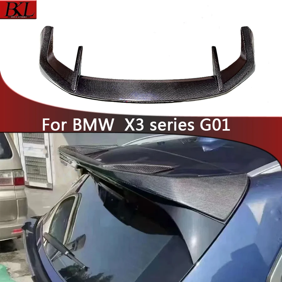 

For BMW X3 G01 2018+ Carbon Fiber Tail fins Top Wing Rear Spoiler Duckbill Car Wing Retrofit Middle Wing Upgrade body kit Punch-