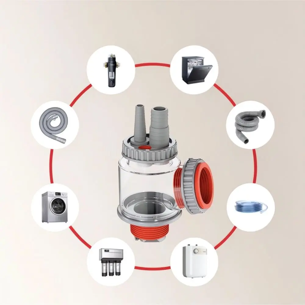 Universal Kitchen Sink Drain Hose Adapter Anti Odor Valve For Yingba Basin Plumbing Pipe Fitting Modern Drainage Sealing Tool