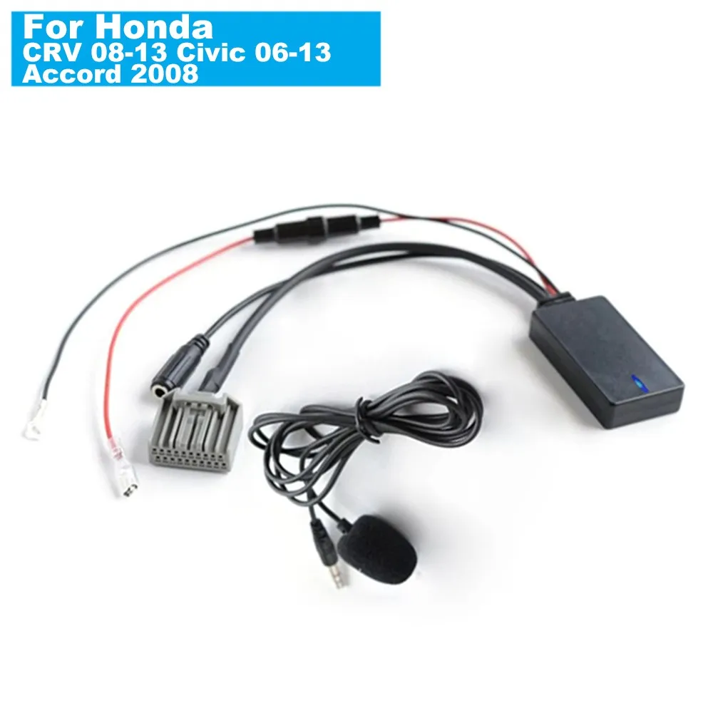 

Car Bluetooth 5.0 Stereo Wireless Music AUX Adapter Audio Input Cable Adaptor Fit For Honda CRV 08-13 Civic 06-13 Accord 2008