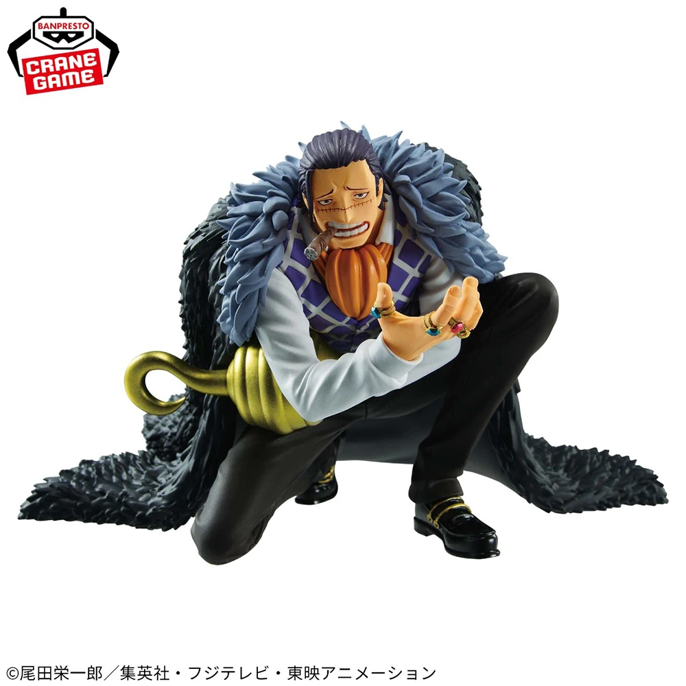 W magazynie Banpresto Battle Record Collection One Piece Sir Crocodile Oryginalna figurka anime Pvc Model Kolekcjonerskie zabawki 8Cm