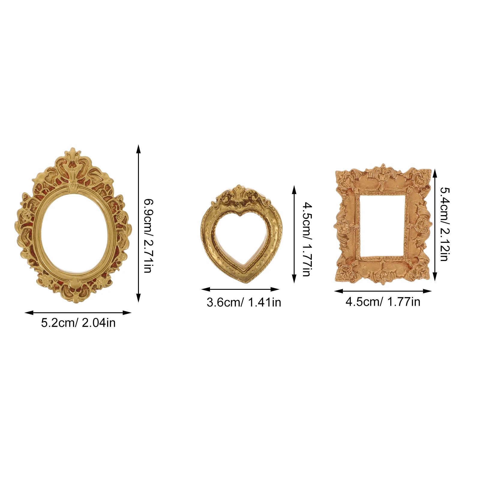 40 pièces Mini cadres Photo antiques Euro Vintage mode résine cadre Photo bijoux à bricoler soi-même affichage mur positionnement cadre Photo accessoires