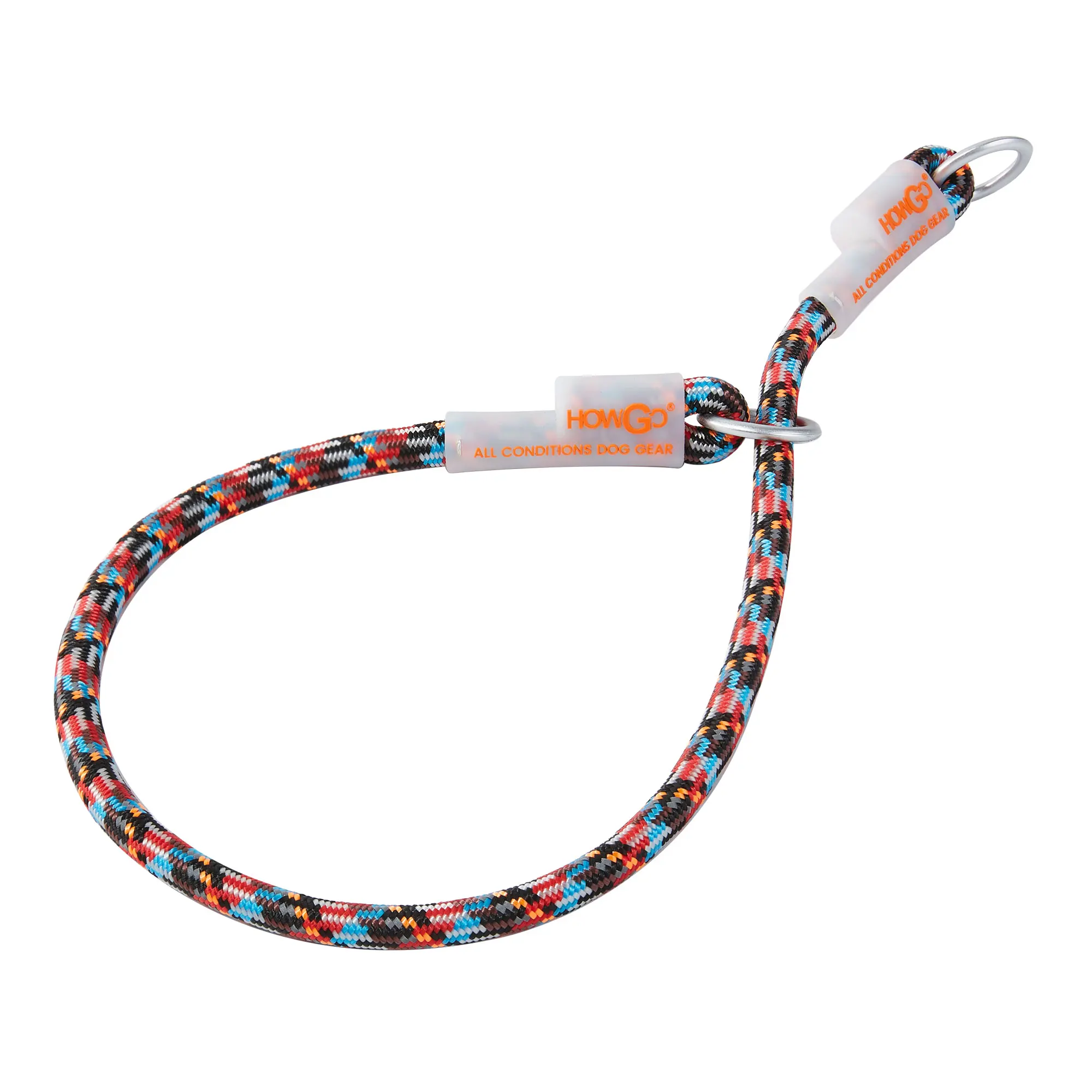 Reflective Dog Slip Collar Round Martingale Dog Collar Strong Nylon Climbing Rope Walking Training for Small Medium Large Dogs