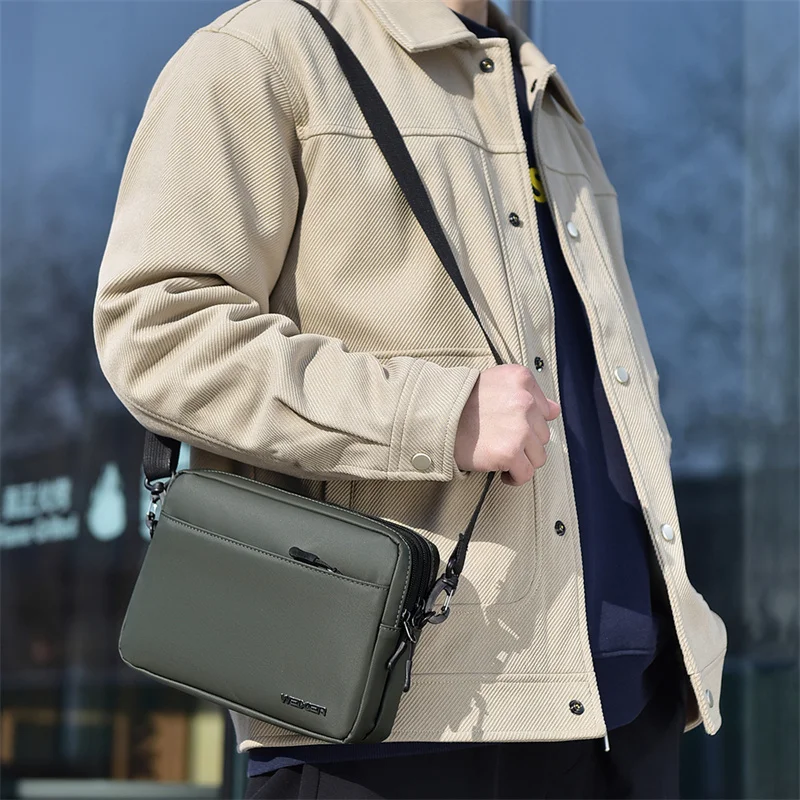Shoulder Bag Men Outdoor Multifunctional Waterproof Wear-resistant Crossbody New High-end Fashion Business Commuting Bags