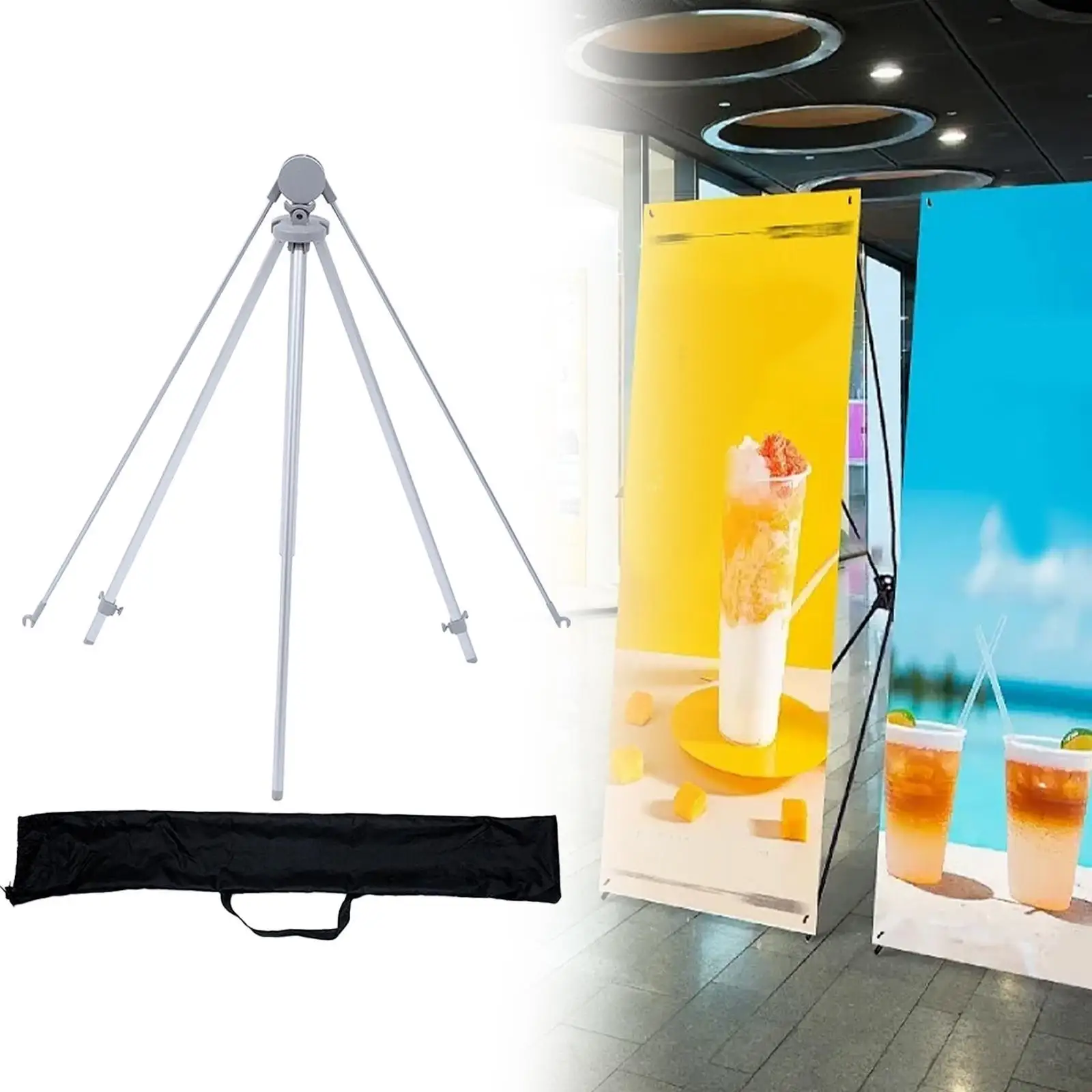 

Adjustable Sign Stand Poster Board Stand Show Easy to Assembly Poster Holder