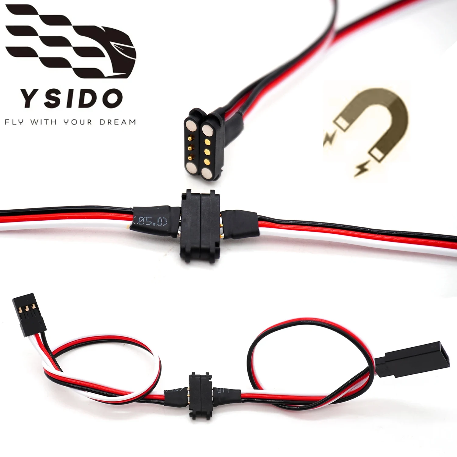 RC Car Boat Plane Model Lamp Group Magnetic Cord Extension Cord Model Car Body Quick Disassembly And Assembly Of Magnetic Cable