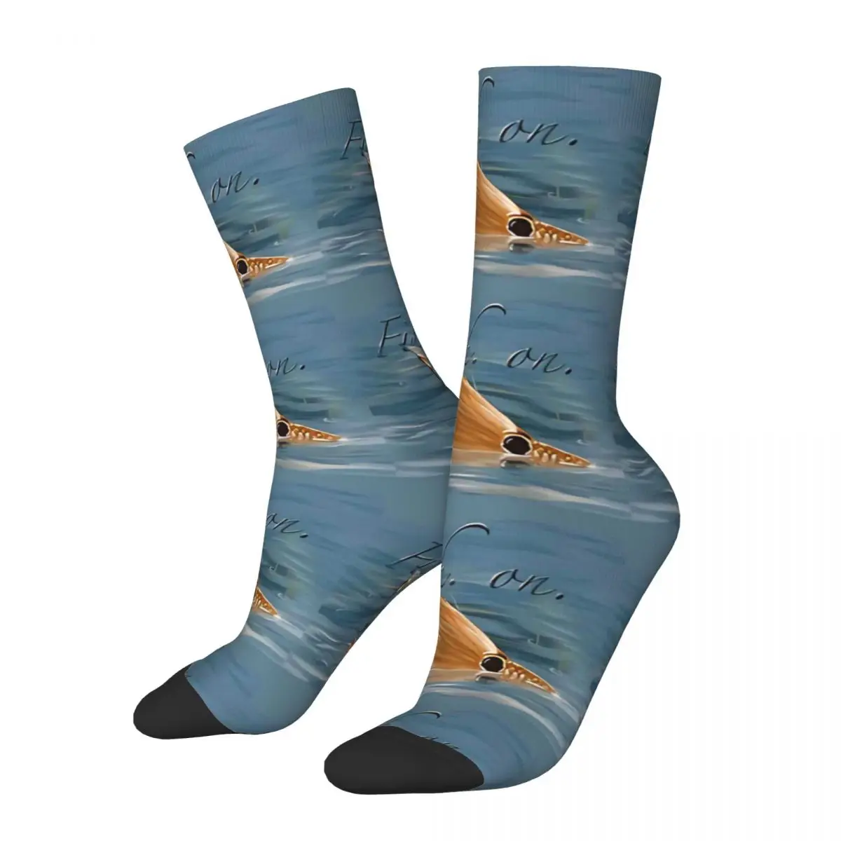 Redfish Fisherman Fishing Kawaii Socks Shopping Cartoon Pattern Socks