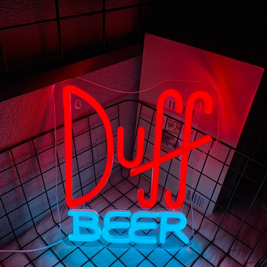 

Неоновая вывеска «Duff Beer» из акрила, с питанием от USB, для декора пивных баров, клубов, кафе, ресторанов и мужских уголков.