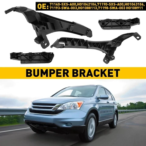 Комплект кронштейнов переднего бампера и креплений фар для Honda CR-V CRV 2007-2011 (номера деталей: 71140S9A000, 71193-SWA-003)