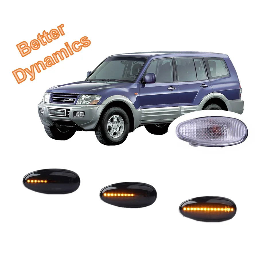 for Mitsubishi Pajero Montero V64 V65 V68 V74 V75 V78 Sport K94 K96 98 - 09 Dynamic LED Indicator Side Marker Signal Light Lamp