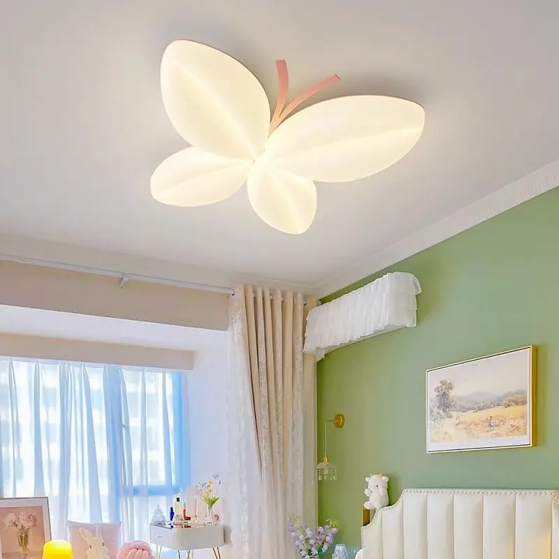 

Cream style Butterfly ceiling light for children's bedroom new modern minimalist butterfly lighting fixtures chandeliers lamp