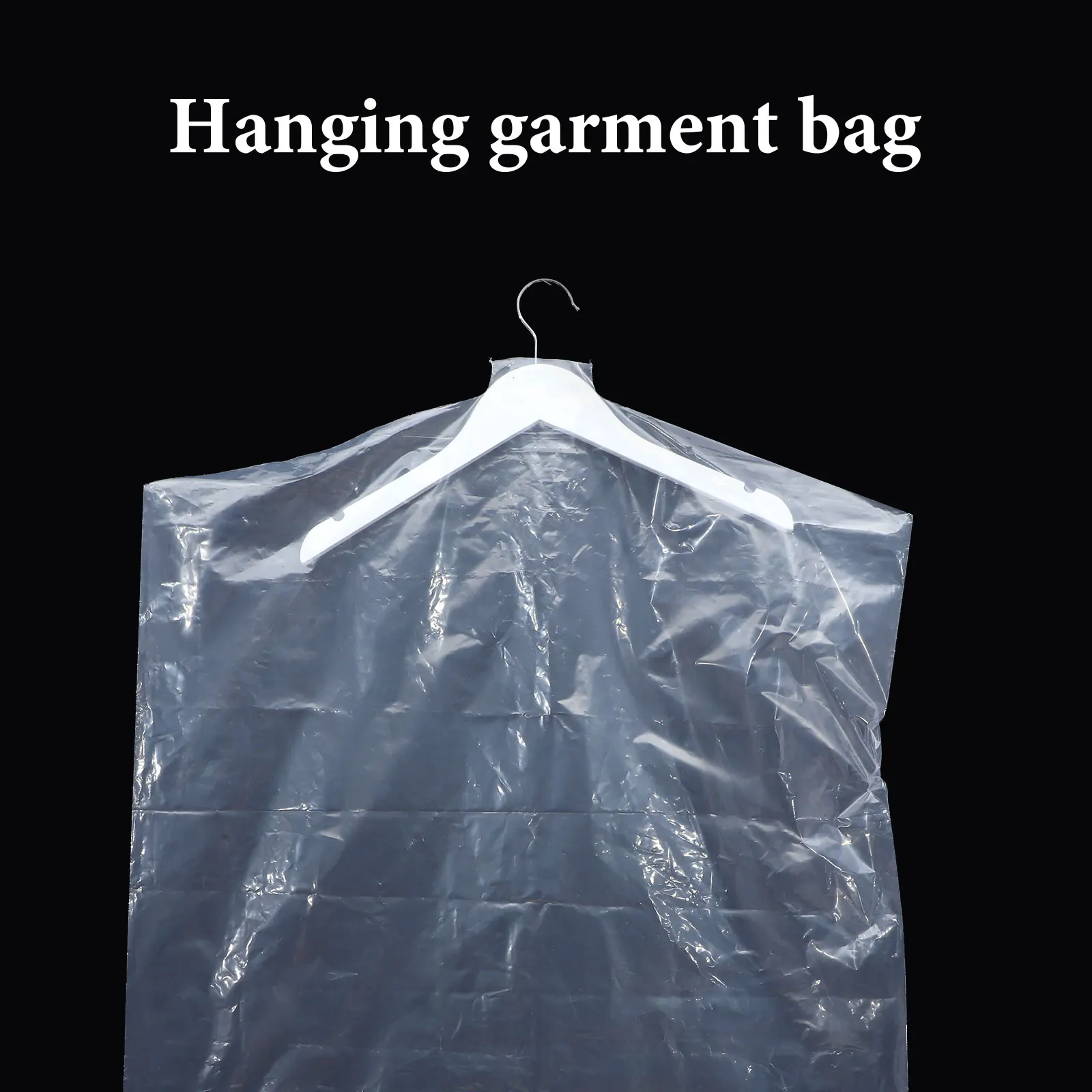 

4Pcs Garment Bags Transparent Dust Proof Storage Bag for Clothes Wardrobe Hanging Wedding Dress Travel Reusable