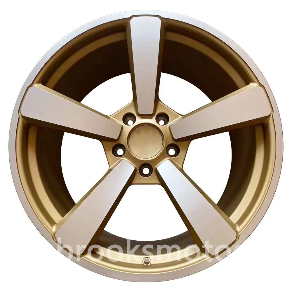 

20" FORGED NEW 5 SPOKE GOLD WHEELS RIMS FIT PORSCHE 911 991 CARRERA NARROW BODY
