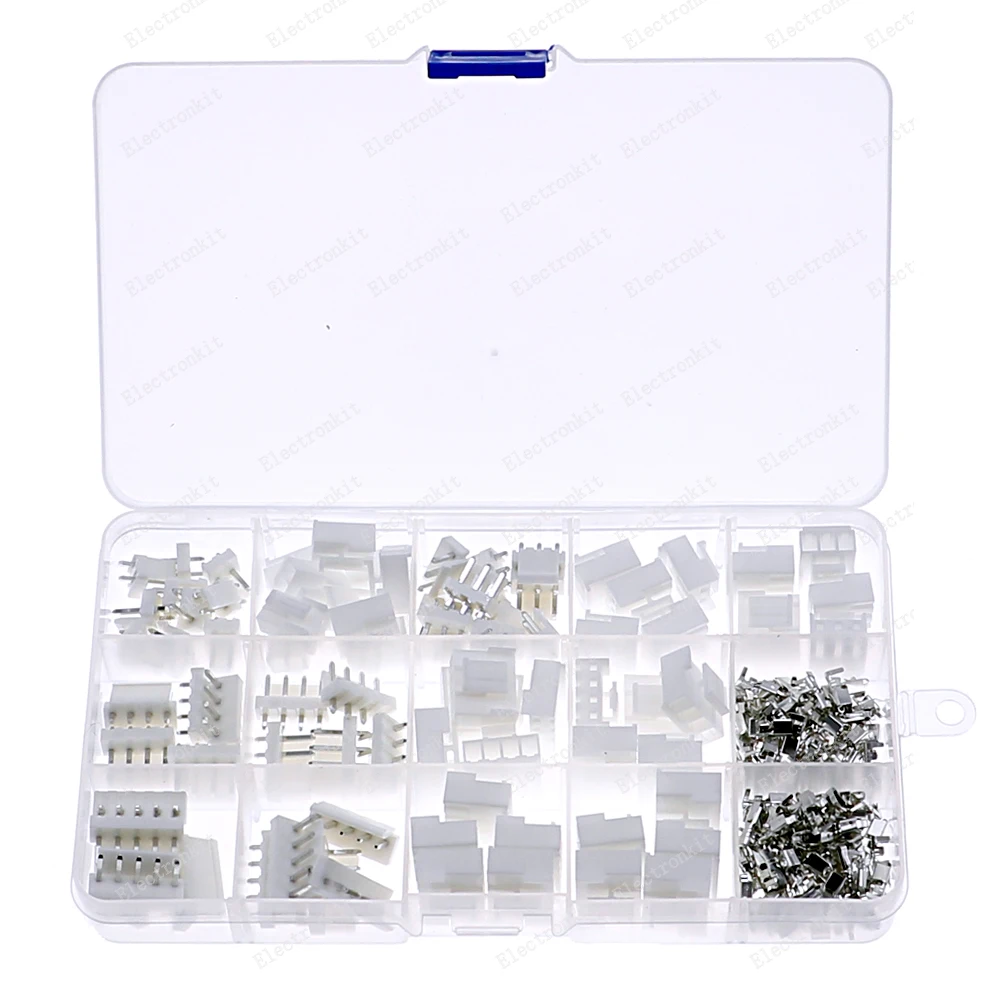 

180pcs 2p 3p 4p 5 pin VH3.96mm Pitch Terminal Housing Pin Header terminal Connector Mixde Box kit connector