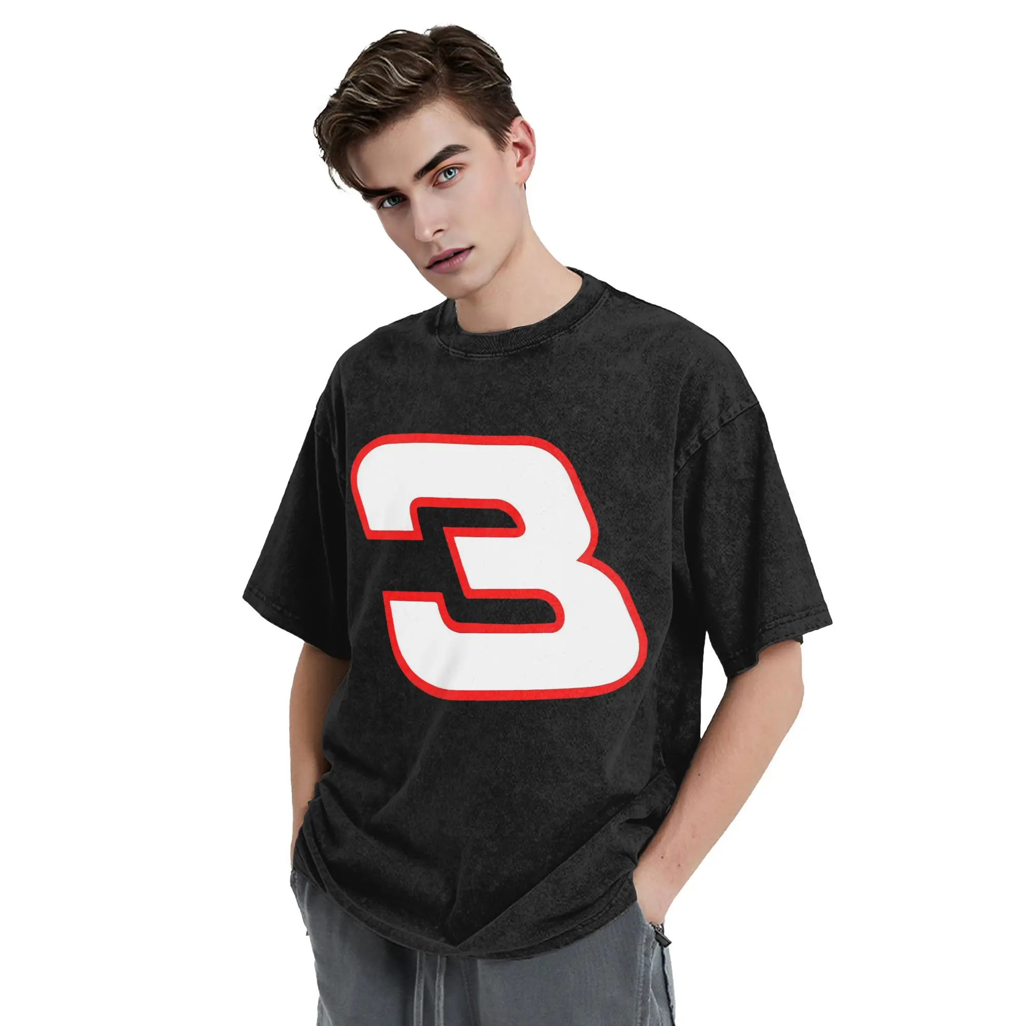 

Dale Earnhardt 3 T-Shirt for Men Cotton Oversized T Shirts Men's Tees Short Round Neck Summer Clothes Tops S-2XL