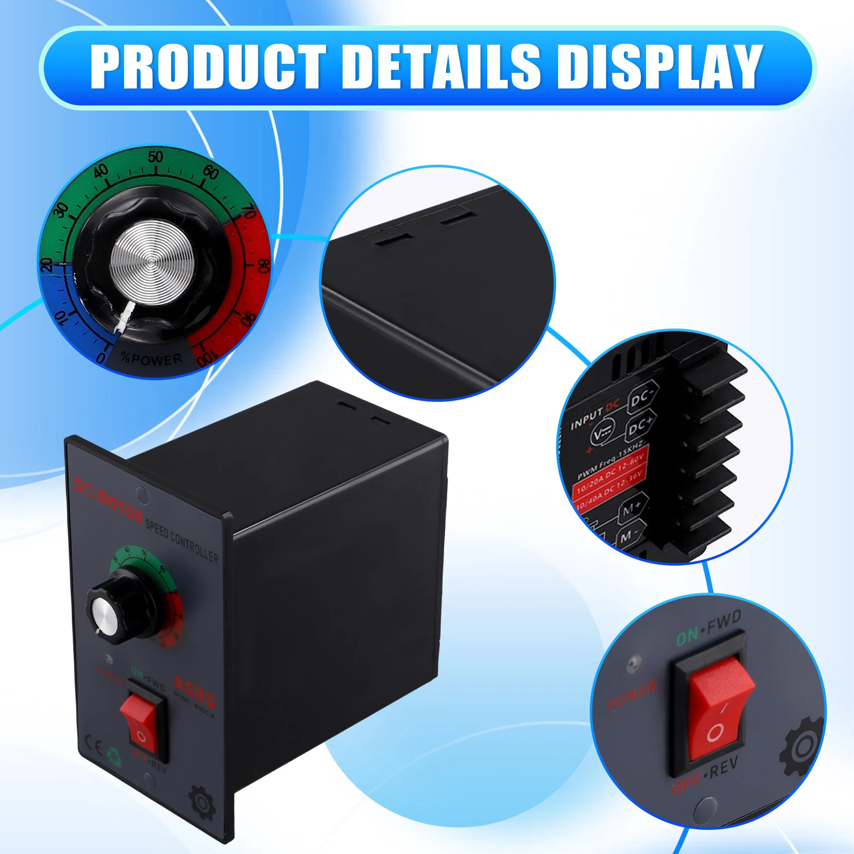 

Exquisite-Brushed DC Motor Speed Controller Regulator PWM DC 12V 24V 36V For 775 795 Gear Motor Electric Parts