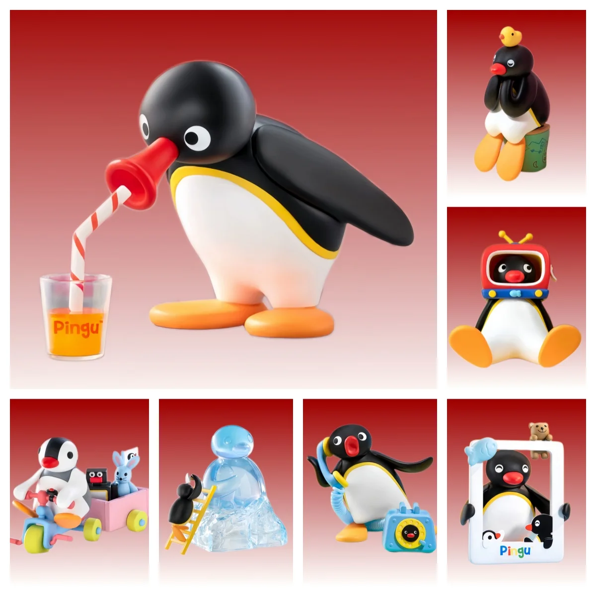 

Pingu Penguin Plush Toys My Day Series Blind Box Pingu Anime Figures Kawaii Doll Pingu Model Mystery Box Ornament Gift Toy