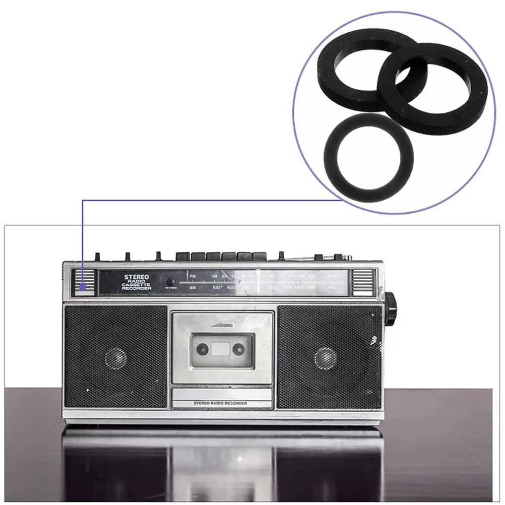 

3 Pcs Recorder Rubber Ring Cassette Tape Machine Part Player Belts Replacement Pulley for Deck Drive Repair Kit Repeater Vcr