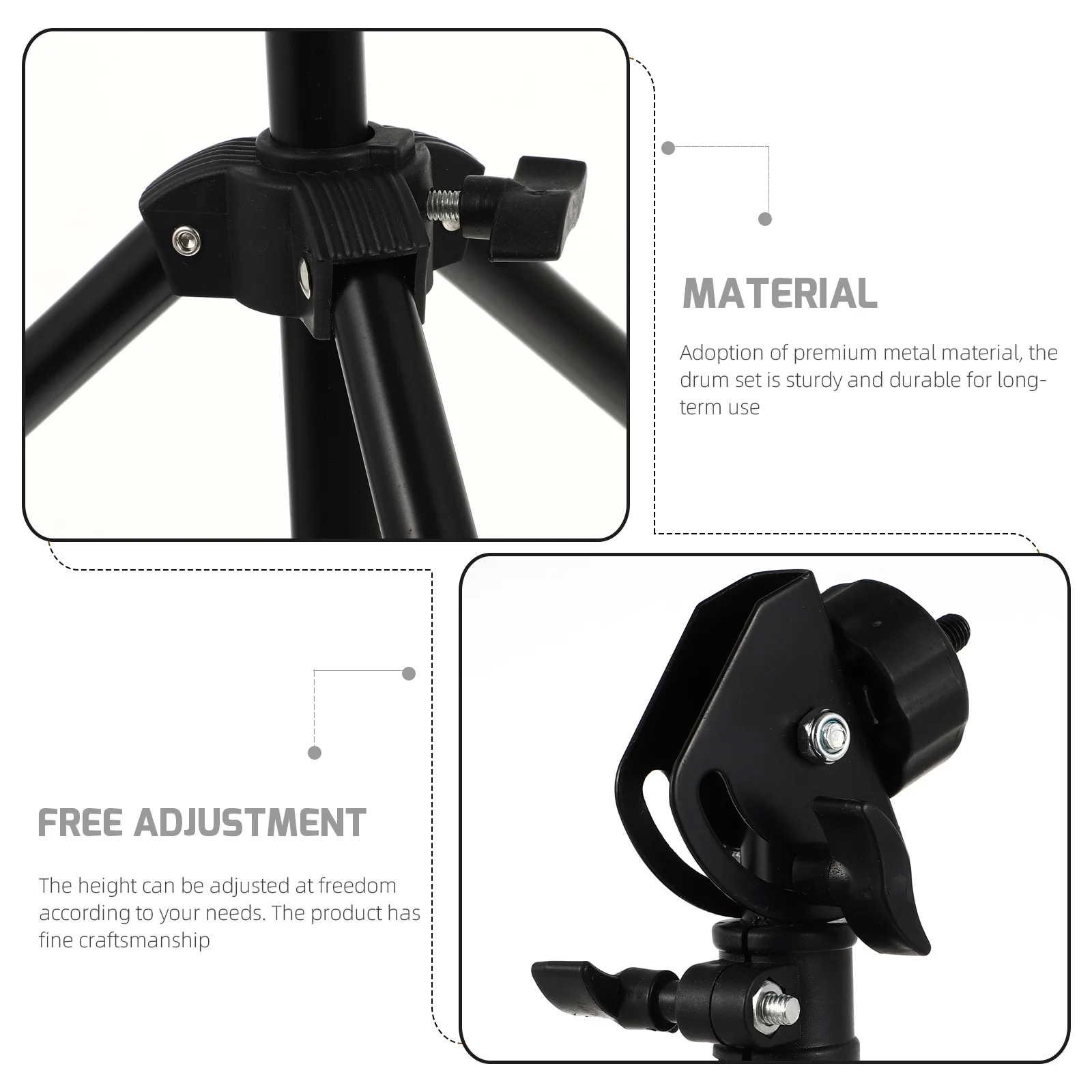 

Durable Metal Dumb Drum Stand Adjustable Practice Shelf Silent Holder for Beginners Black Drum Practice Storage Rack